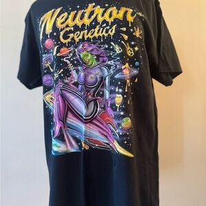 Neutron Genetics colorful graphic vintage nwt men’s Gildan Cotton Blk T-Shirt LG